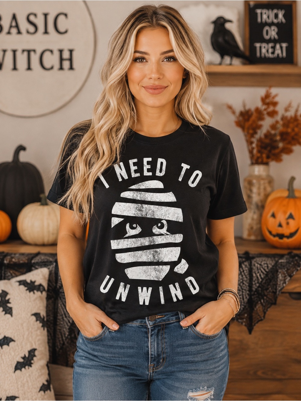 NWOT Crazy Dog T-Shirts Black 'I Need To Unwind' Graphic Tee